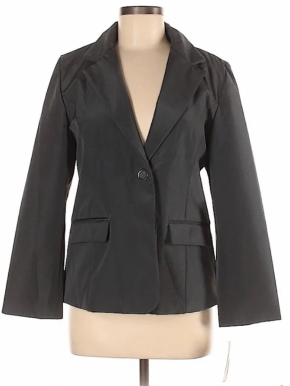 N.Y. Blue NWT Black Grey Striped Tailored Blazer Jacket Medium